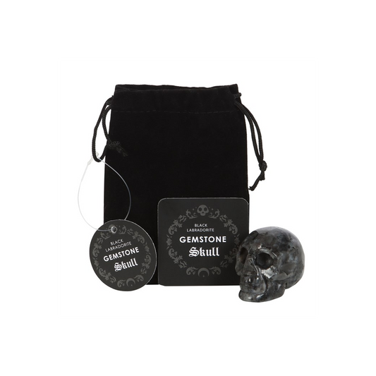 Black Labradorite Crystal Skull