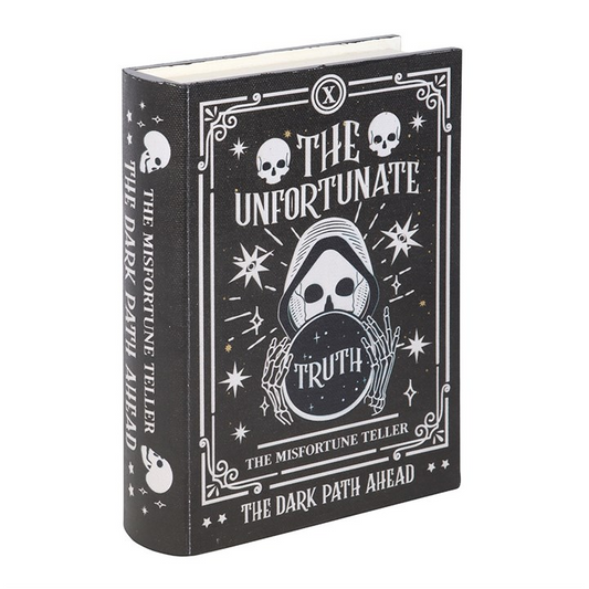 Book titled 'The Unfortunate Truth' with a dark cover design on a white background