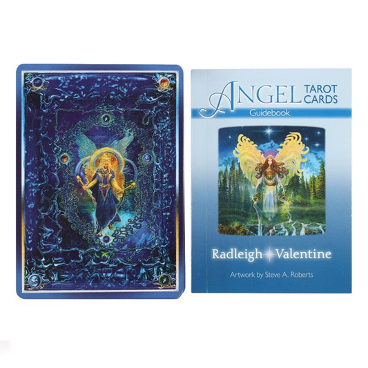 Angel Tarot Cards with packaging on a white background
