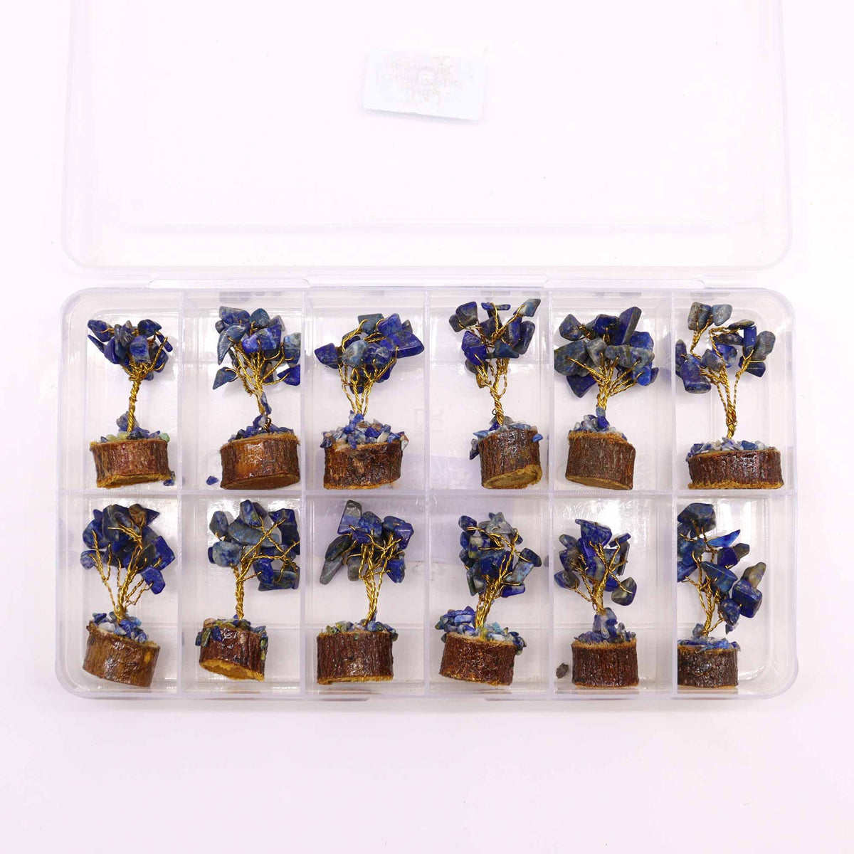 Mini Gemstone Tree On Wood Base - Sodalite