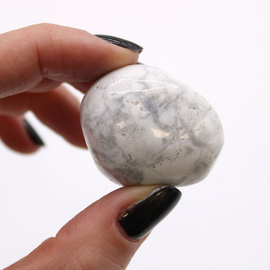 Large Tumble Stones - White Howlite - Magnesite