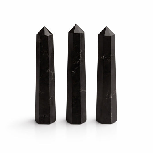 Gemstone Six Face Obelisk Point - Black Tourmaline