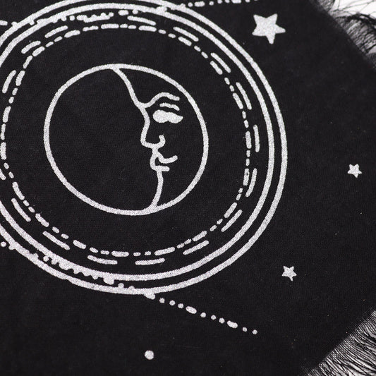Fringed Altar Cloth - Moon & Sun Chart