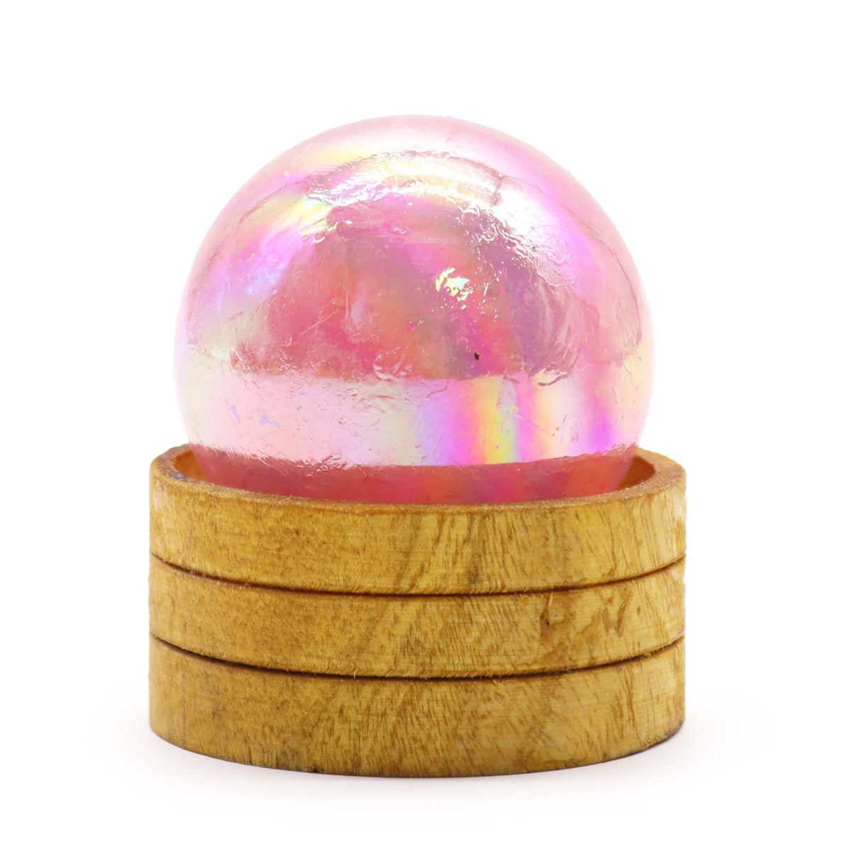 Gemstone Sphere - Quartz Titanium Aura - 50mm
