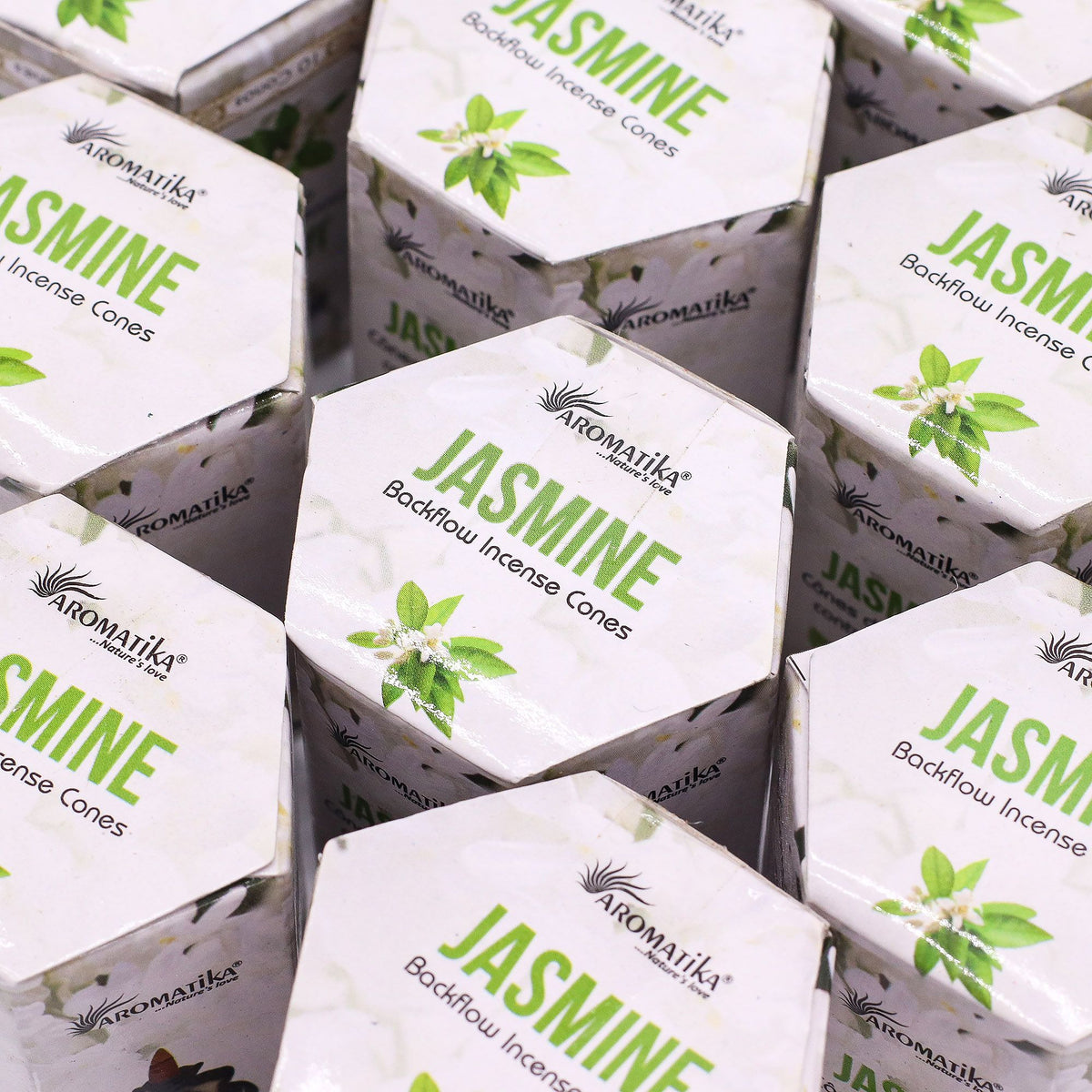 Aromatika Masala Backflow Incense Cones - Jasmine