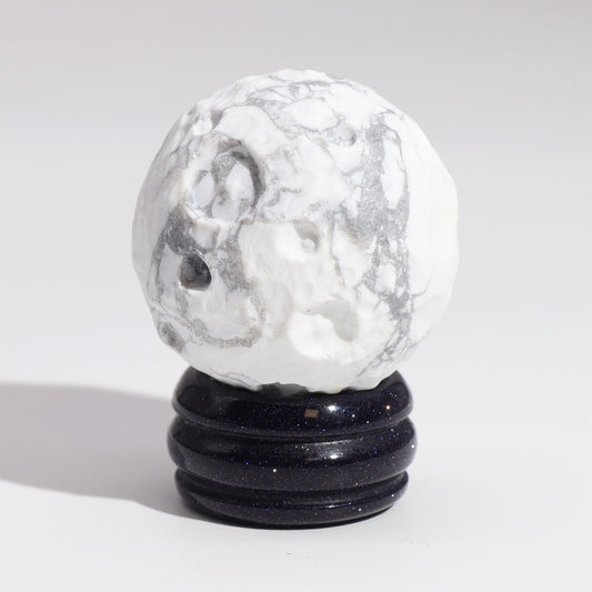 White Howlite Planet - Moon
