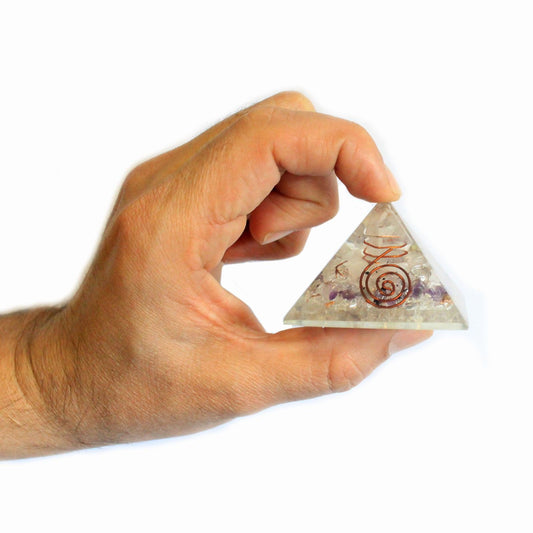 Orgonite Pyramid - Gemchips and Copper
