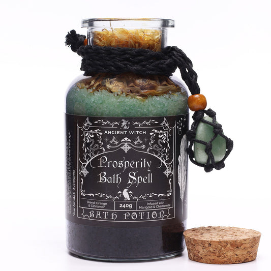 Ancient Witch Bath Potion - Crystal Amulet - Prosperity