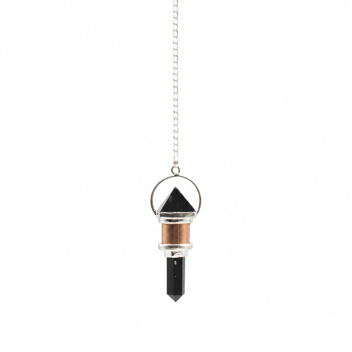 The Night Watcher- Combo Piece Copper Pendulum - Obsidian