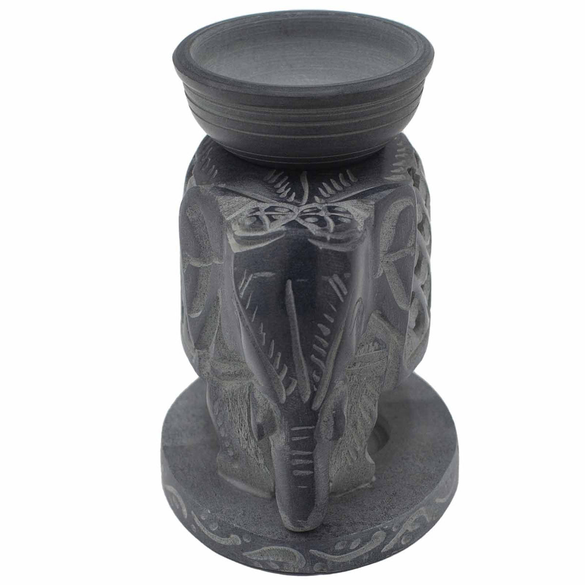 Soapstone Oil Burner - Standing Elephant