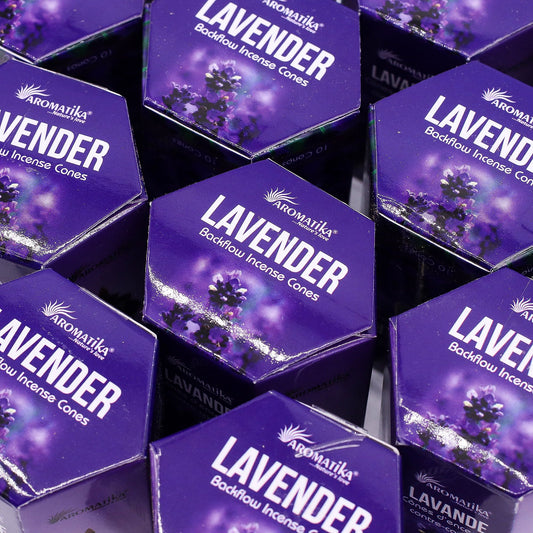 Aromatika Masala Backflow Incense Cones - Lavender