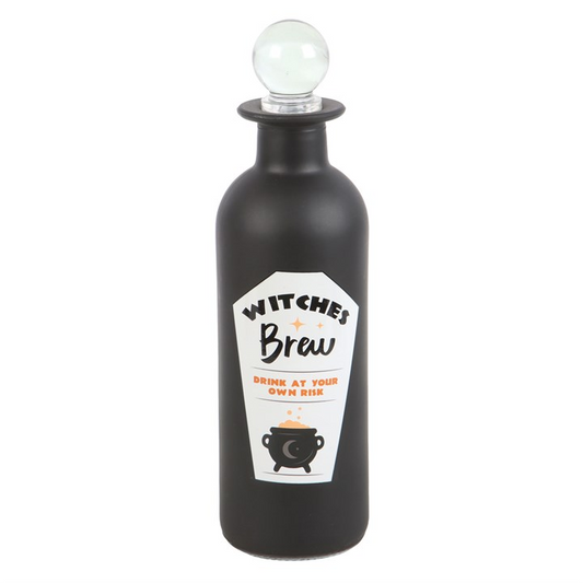 Decorative Witches Brew Glass Potion Bottle