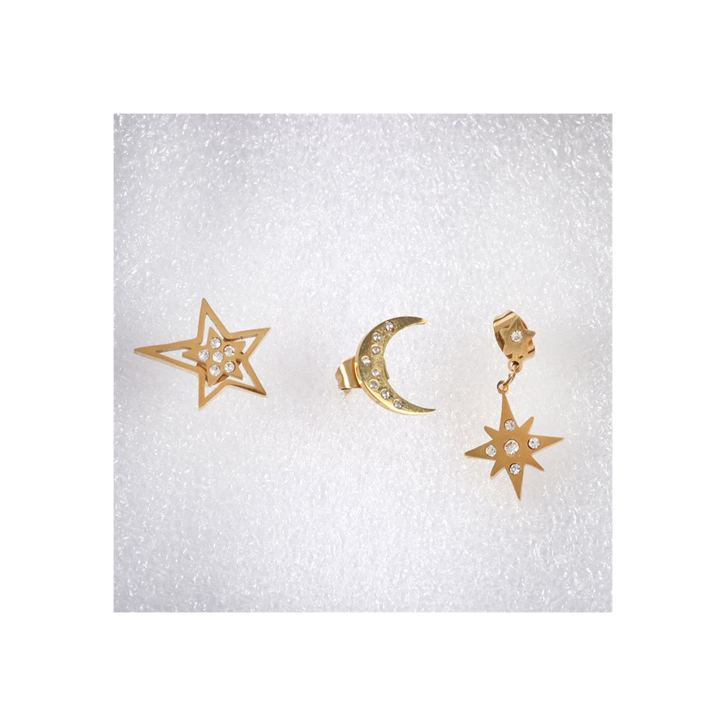 Three Piece Celestial Earring Set