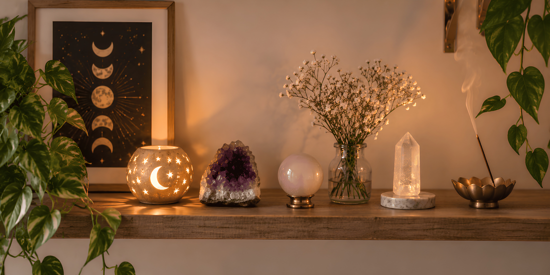 How to Style a Spiritual Shelf