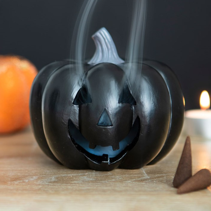 Black Pumpkin Incense Cone Holder