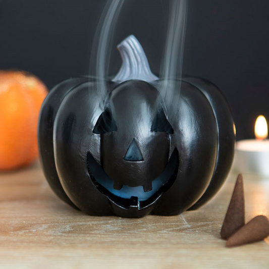Black Pumpkin Incense Cone Holder