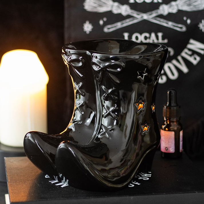 Black Witch Boots Oil Burner