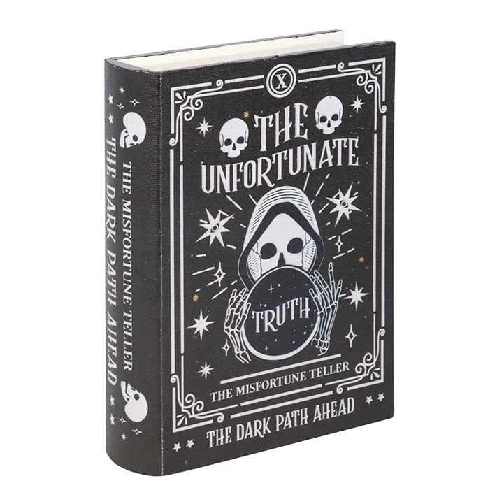 Book titled 'The Unfortunate Truth' with a dark cover design on a white background