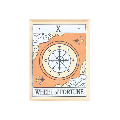 The Wheel of Fortune Vintage Tarot Wall Hanging