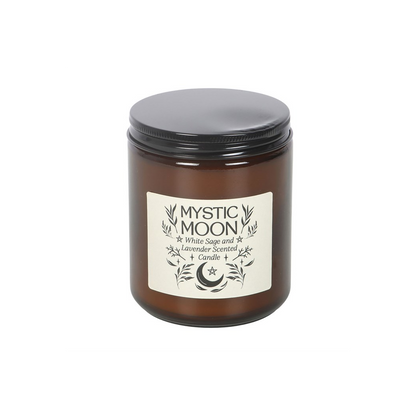 Mystic Moon Sage & Lavender Amber Glass Candle
