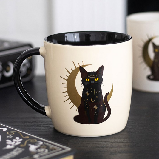 Sitting Magick Black Cat Mug