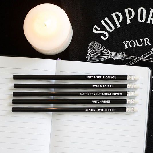The Coven Club Set of 5 Witchy Pencils