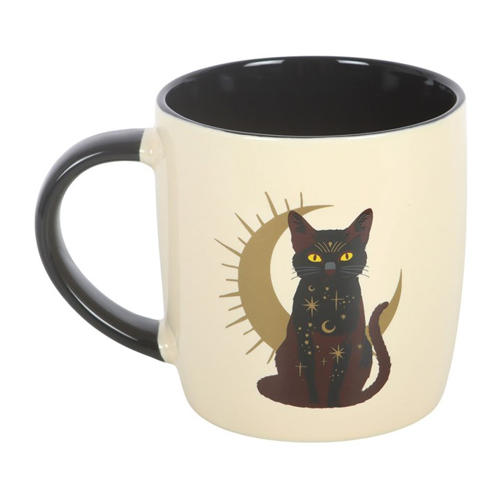 Sitting Magick Black Cat Mug