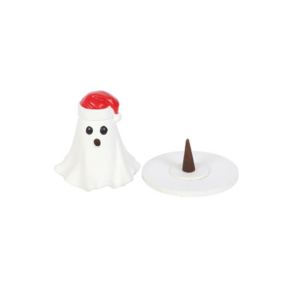 Ghost with Santa Hat Incense Cone Holder