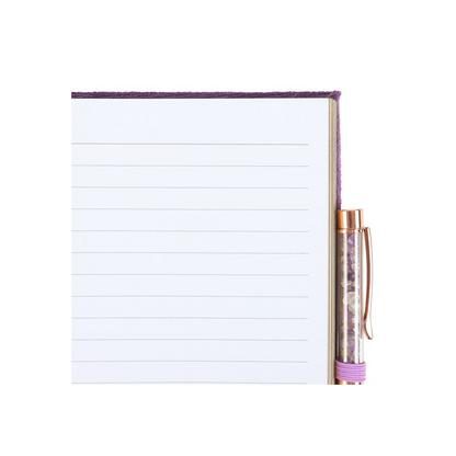 Book of Spells Journal with Amethyst Crystal Pen