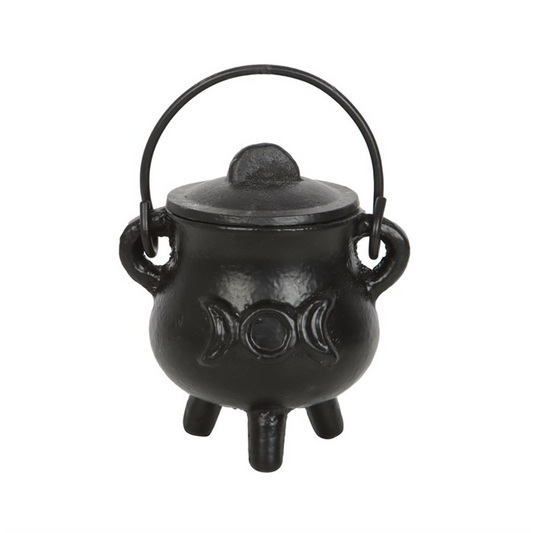 7.5cm Cast Iron Cauldron with Triple Moon