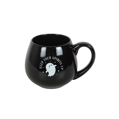 Keep Your Spirits Up Rounded Ghost Mug