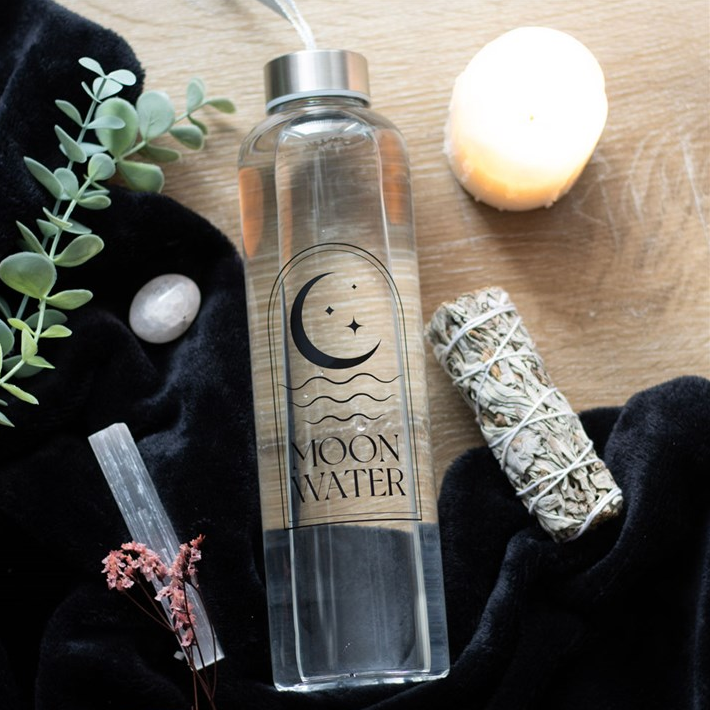 Moon Water Glass Water Bottle