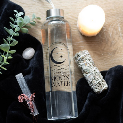Moon Water Glass Water Bottle