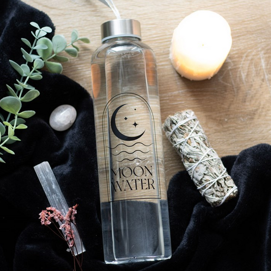 Moon Water Glass Water Bottle