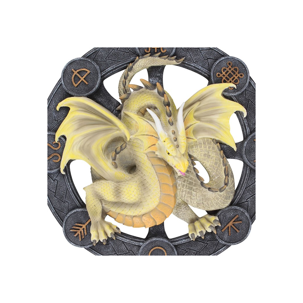 Mabon Dragon Resin Wall Plaque by Anne Stokes