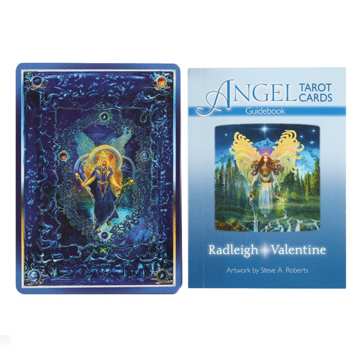 Angel Tarot Cards with packaging on a white background