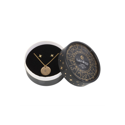Astrology Wheel Earring and Necklace Set