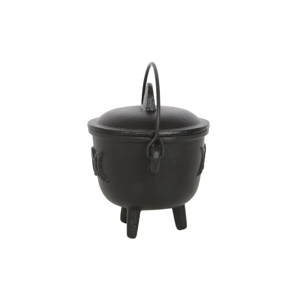 11cm Cast Iron Cauldron with Triple Moon