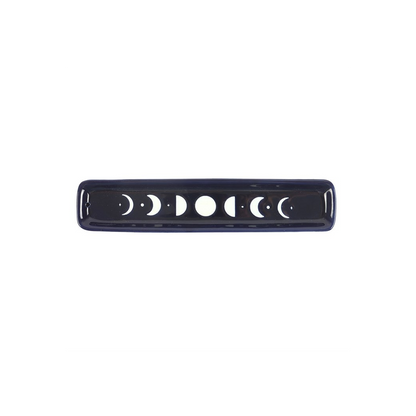 Blue Moon Phase Ceramic Incense Ash Catcher