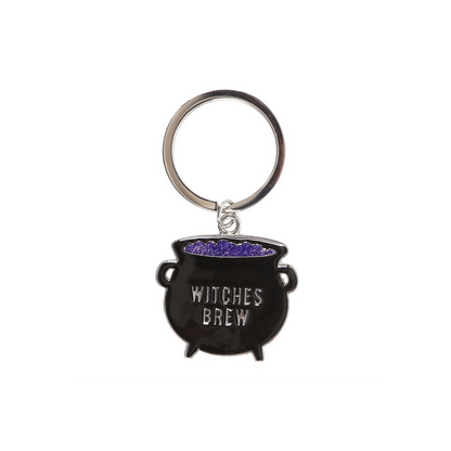 Witches Brew Cauldron Keyring