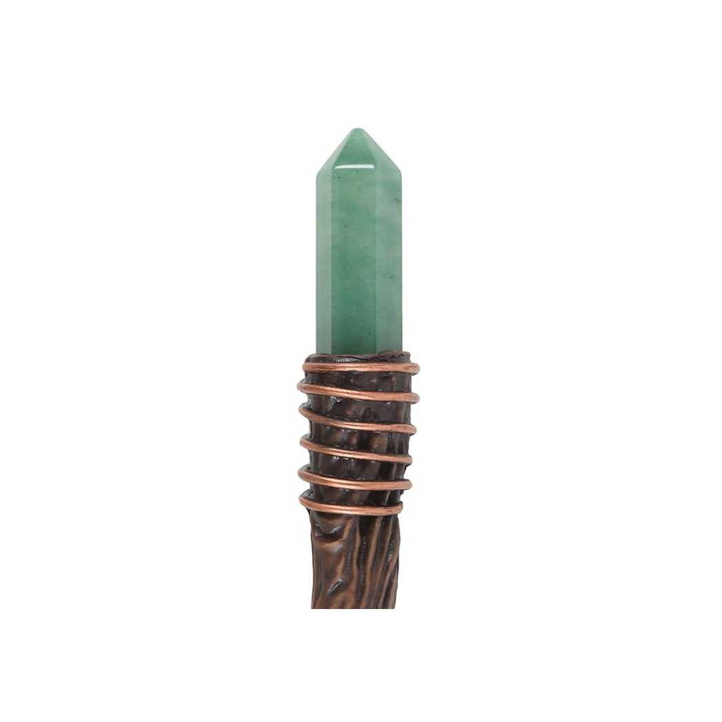 Thin Abundance Green Aventurine Crystal Wand