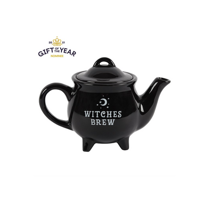 Witches Brew Black Ceramic Tea Pot