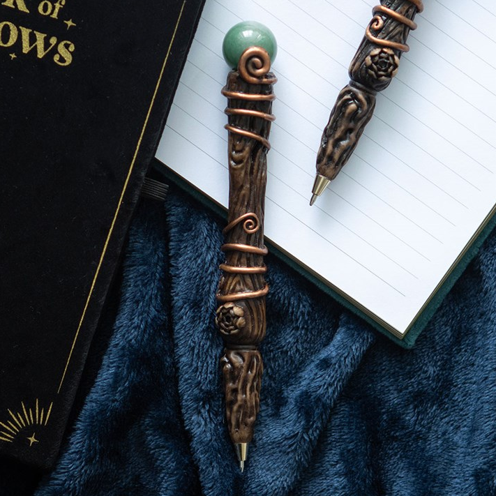 Abundance Green Aventurine Crystal Wand Pen