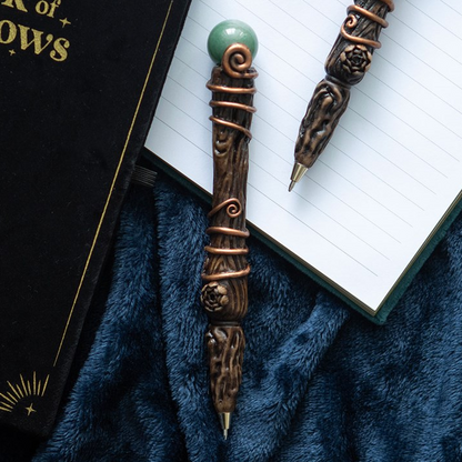 Abundance Green Aventurine Crystal Wand Pen