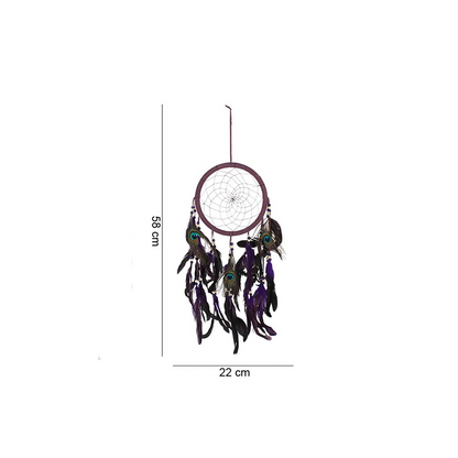 Purple Peacock Feather Dreamcatcher