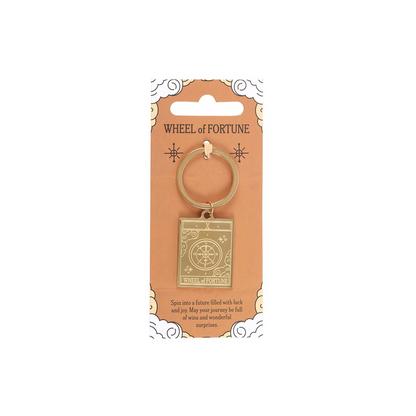 The Wheel of Fortune Vintage Tarot Keyring