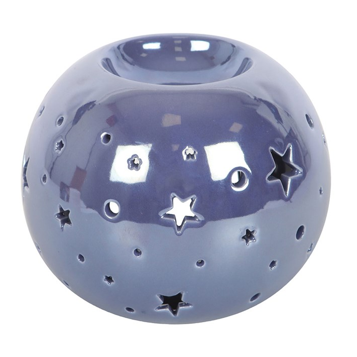 Purple Iridescent Star Oil Burner and Wax Warmer