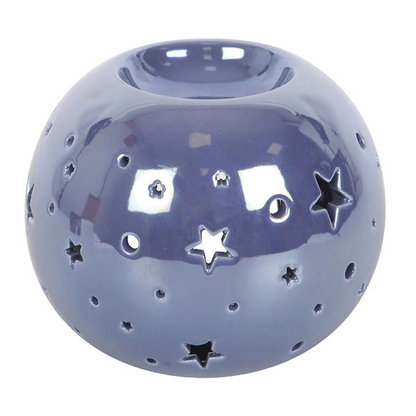 Purple Iridescent Star Oil Burner and Wax Warmer