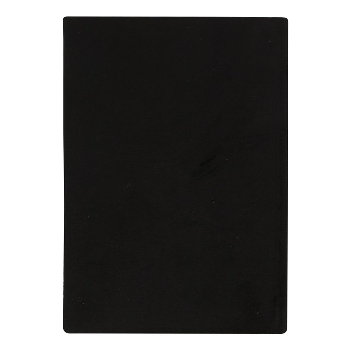 Black square tile on a white background
