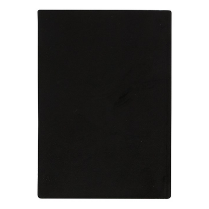 Black square tile on a white background